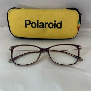 POLAROID- brown plastic and metal light weight eyeglass frames